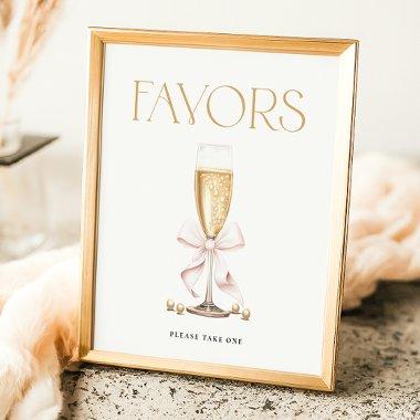 Pearls & Prosecco  Favors Sign
