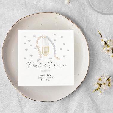 Pearls & Prosecco - bridal shower Napkins