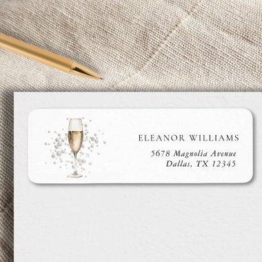 Pearls & Prosecco  Return Address Label
