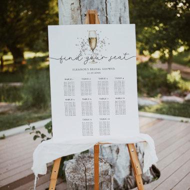 Pearls & Prosecco  Seating Chart Foam Board