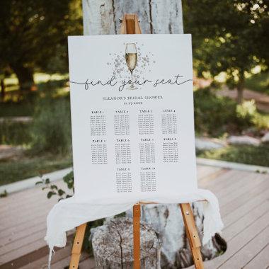 Pearls & Prosecco Bridal Shower Seating Chart Foam Board