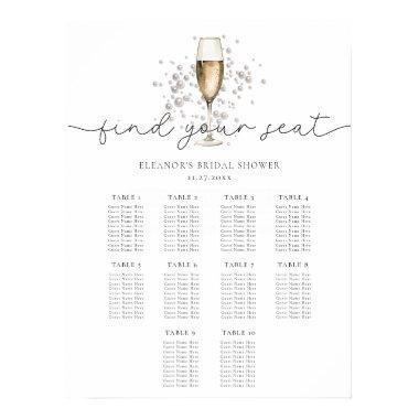 Pearls & Prosecco  Seating Chart Sign