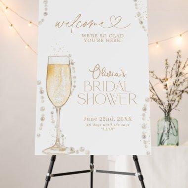 Pearls & Prosecco  Welcome Sign 24x36