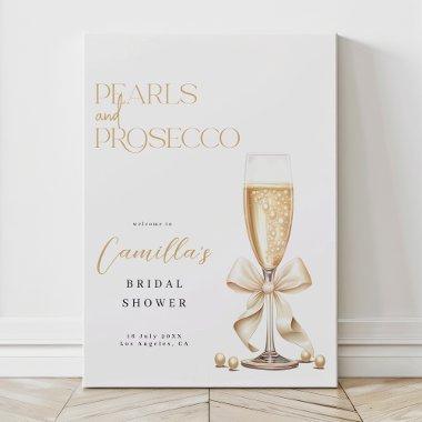 Pearls Prosecco  Welcome Sign Canvas