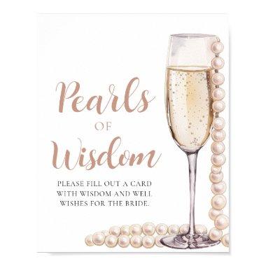 Pearls & Prosecco Champagne Pearls of Wisdom Sign