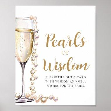 Pearls & Prosecco Champagne Pearls of Wisdom Sign