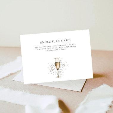 Pearls & Prosecco Custom Bridal Shower Enclosure Invitations