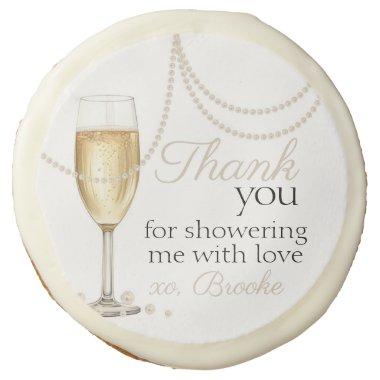 Pearls Prosecco elegant  thank you Sugar Cookie