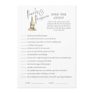 Pearls Prosecco Find Guest  Game