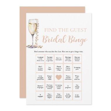 Pearls & Prosecco Find the Guest Bridal Bingo Game