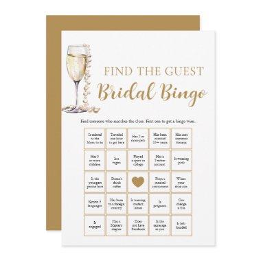 Pearls & Prosecco Find the Guest Bridal Bingo Game