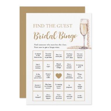 Pearls & Prosecco Find the Guest Bridal Bingo Game