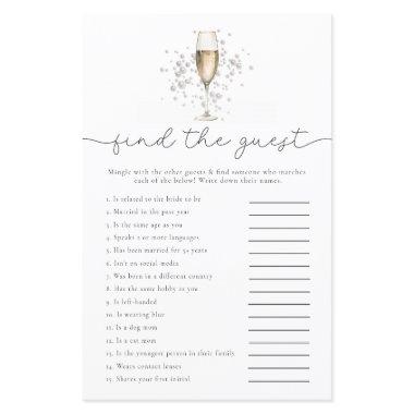 Pearls Prosecco Find The Guest Bridal Shower Game