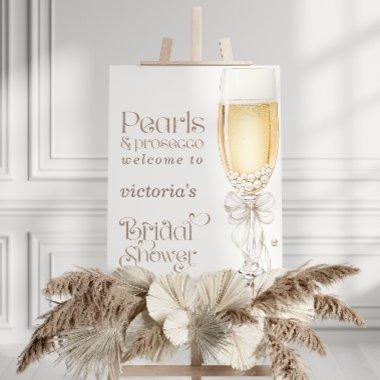 Pearls Prosecco Glass  Welcome Sign