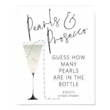 Pearls Prosecco Guess How Many  Game Poster