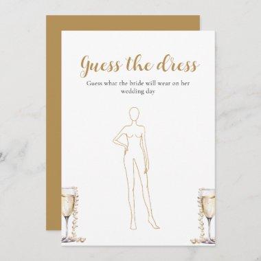 Pearls Prosecco Guess The Dress Bridal Shower Game Invitations