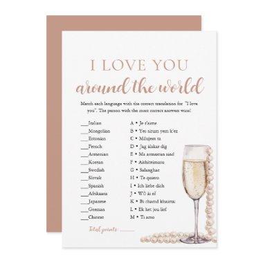 Pearls & Prosecco I Love You Around the World Game