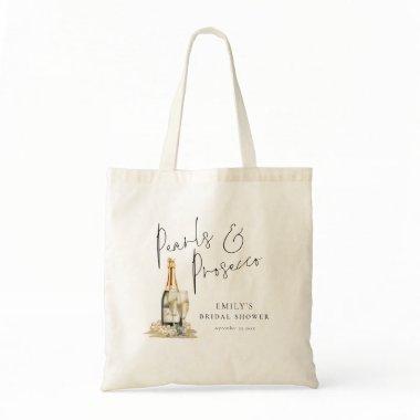 Pearls Prosecco Name Thanks for being Bridesmaid Tote Bag