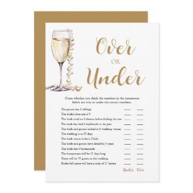 Pearls & Prosecco Over or Under  Game