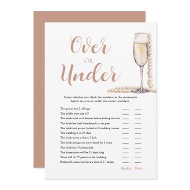 Pearls & Prosecco Over or Under  Game