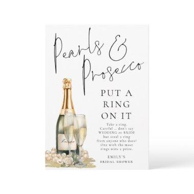 Pearls Prosecco Ring on it  Game