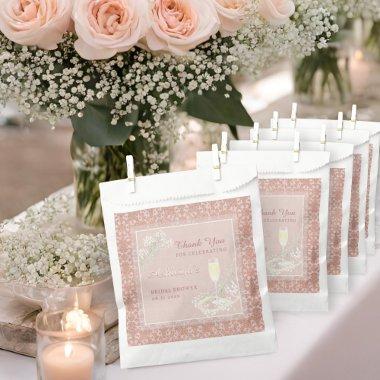 Pearls & Prosecco Rose Gold & Blush  Favor Bag