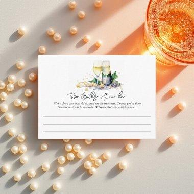 Pearls & Prosecco "Two Truths & a Lie" Bridal Game Enclosure