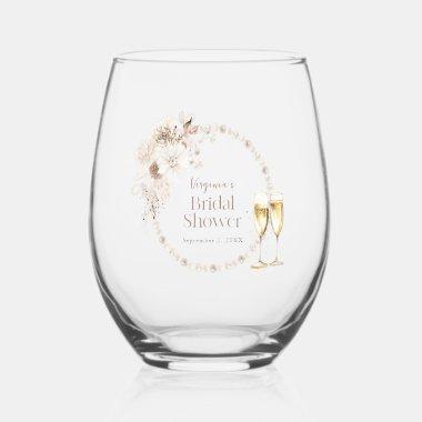 Pearls Prosecco Wine Glasses