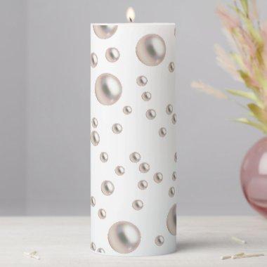 Pearlsa and Prosecco  Pillar Candle