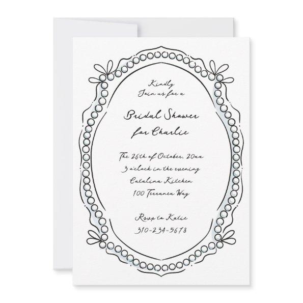 Pen and Ink Ribbons and Pearls