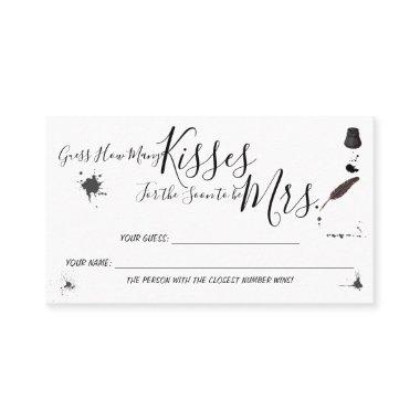 Pen & Inkwell | How Many Kisses for Mrs |Game Invitations