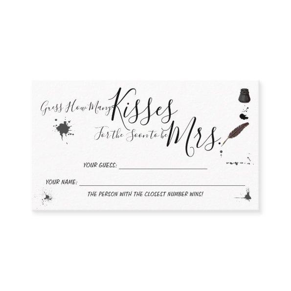 Pen & Inkwell | How Many Kisses for Mrs |Game
