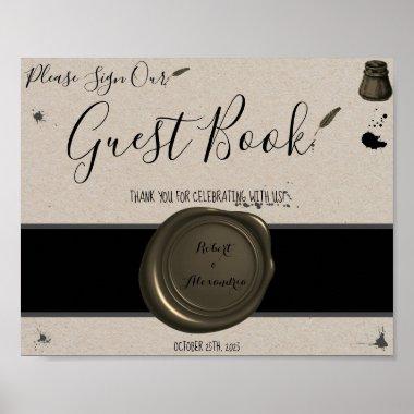 Pen & Inkwell | Sign our Guest Book Wedding Sign