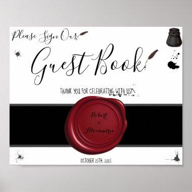 Pen & Inkwell | Sign our Guest Book Wedding Sign