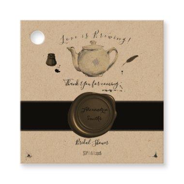 Pen & Inkwell Thank You for Coming Tea Shower Favor Tags