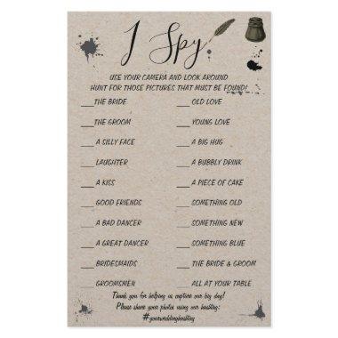 Pen & Inkwell | Wedding Reception I Spy Game  Flyer