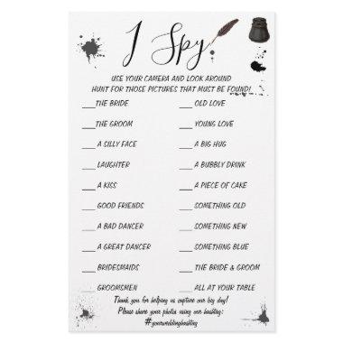 Pen & Inkwell | Wedding Reception I Spy Game  Flyer