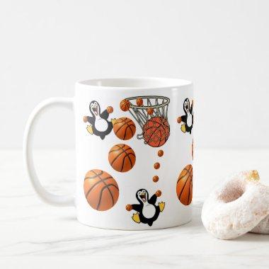 Penguin Basketball Net Mug