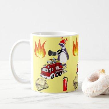 Penguin Fireman Mug