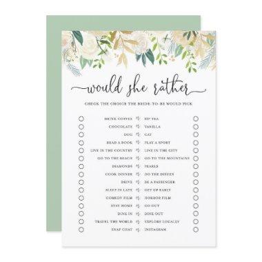 Peonies Gold Glitter Would Bride Rather Game
