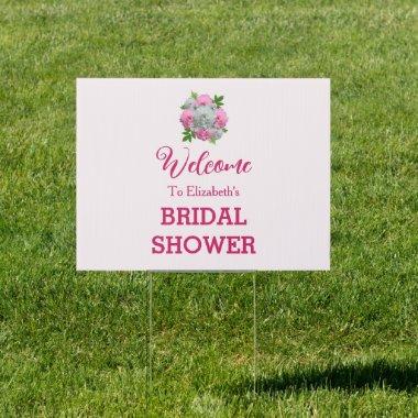 Peony Bouquet Bridal Shower Sign