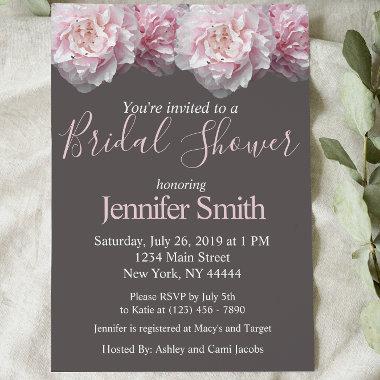Peony Bridal Shower Invitations