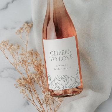 Peony Garden  "Cheers to Love" Wine Label