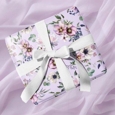 Peony Garden Orchid Pink Wedding Wrapping Paper
