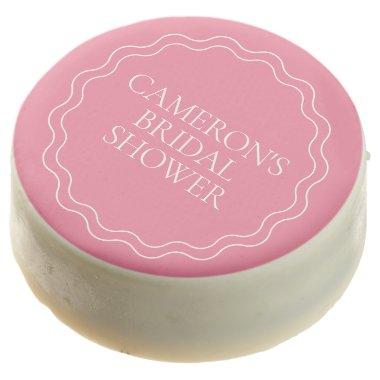 Peony Pink | Wavy Scallop Border  Chocolate Covered Oreo