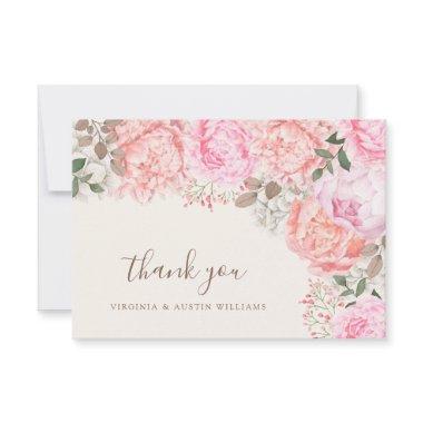 Peony Thank You Invitations