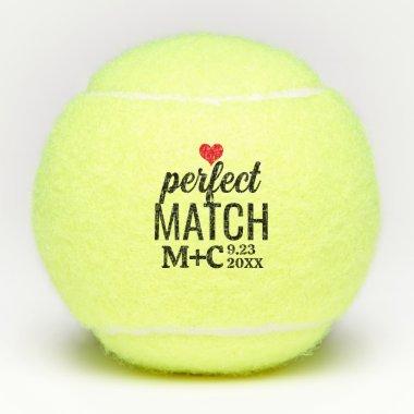 Perfect Match Bachelorette Shower Wedding Favors Tennis Balls