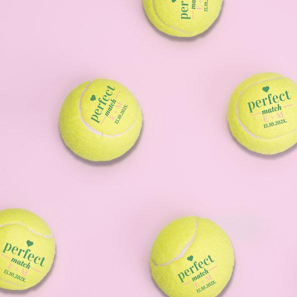 Perfect Match Bachelorette Wedding Favor Tennis Balls