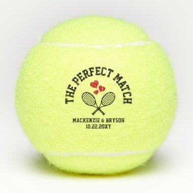 Perfect Match Bridal Shower Bachelorette Favor Tennis Balls