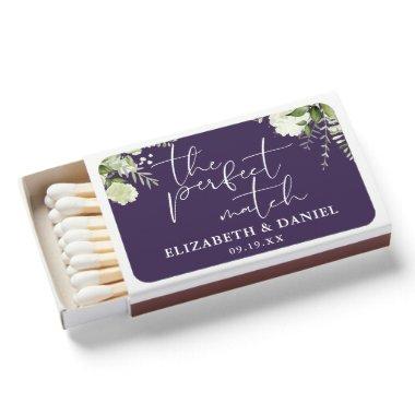 Perfect Match Greenery Purple Wedding Favor